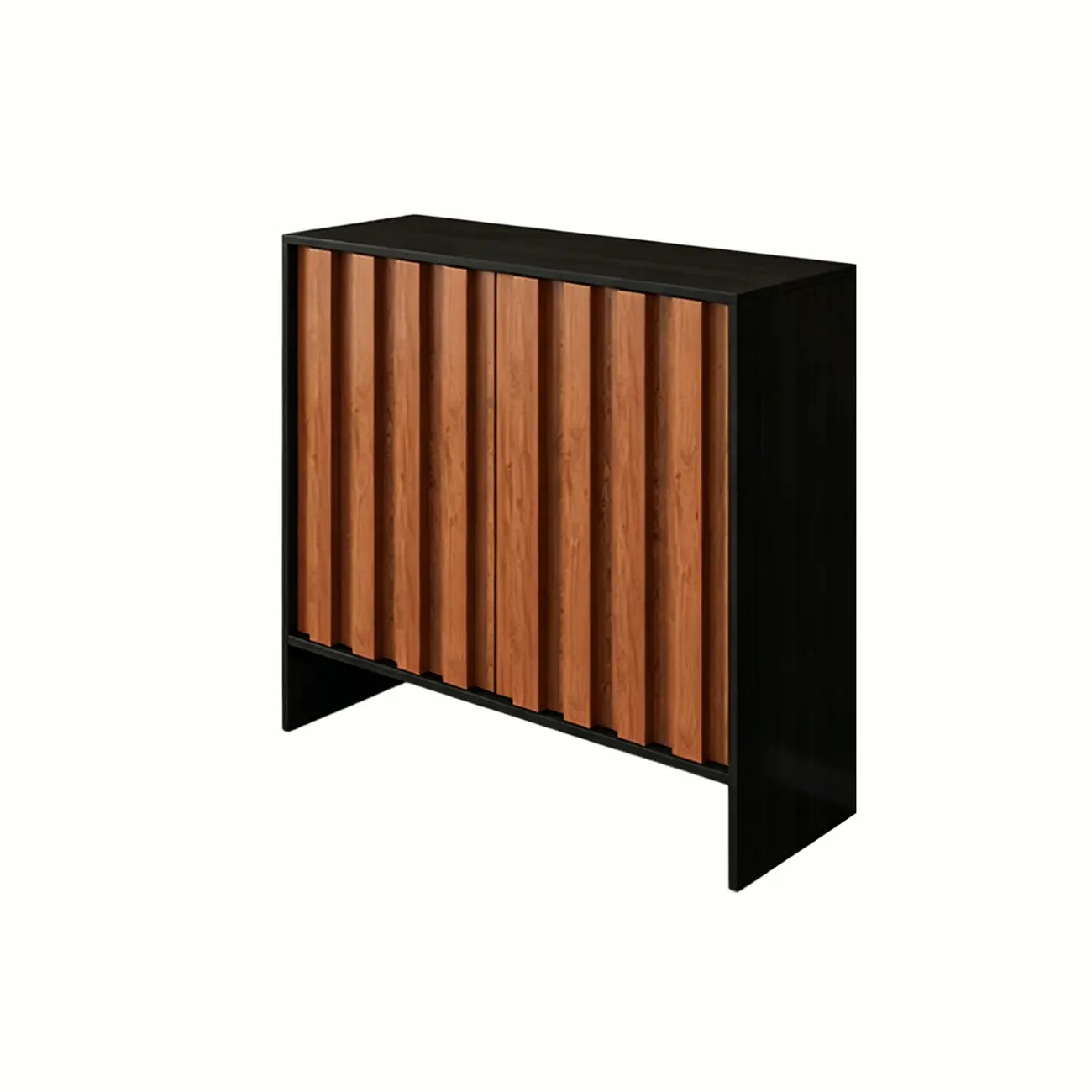 Multi-functional Fluted Storage Cabinet With Adjustable Shelves Image - 13 | homeyfad