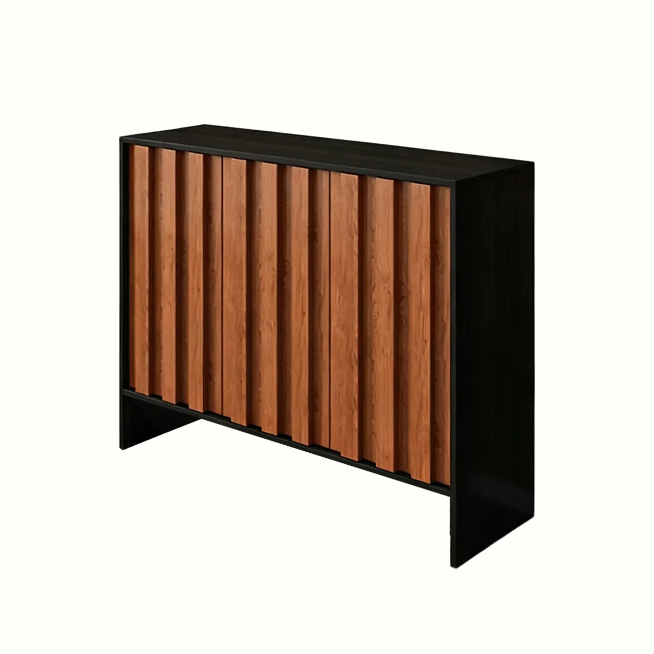 Multi-functional Fluted Storage Cabinet With Adjustable Shelves Image - 14 | homeyfad