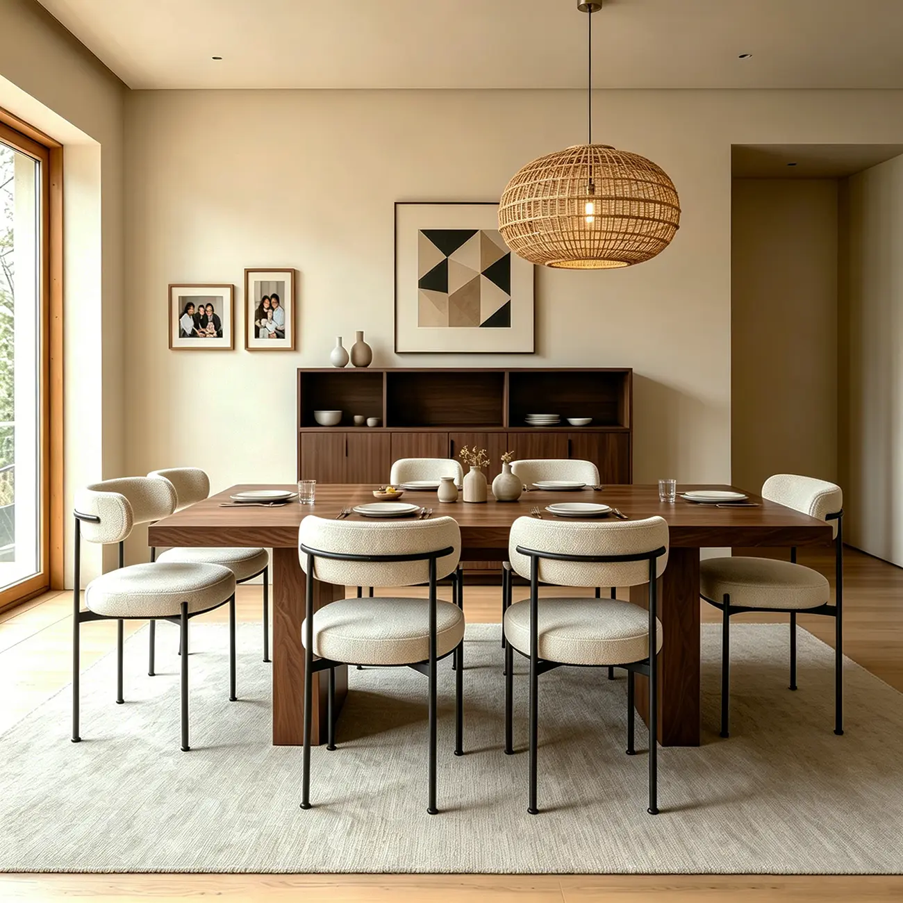 Minimalist White Curved Back Buncle Dining Chairs With Metal Frame Image - 3 | homeyfad