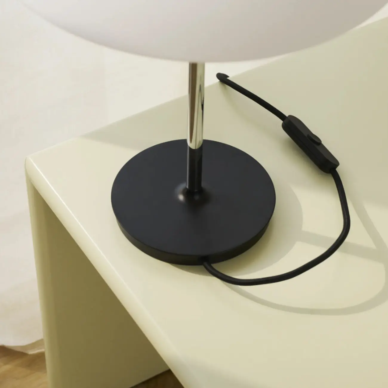 Minimalist White 3-tier Layered Accent Table Lamp With Red-orange Top Image - 8 | homeyfad