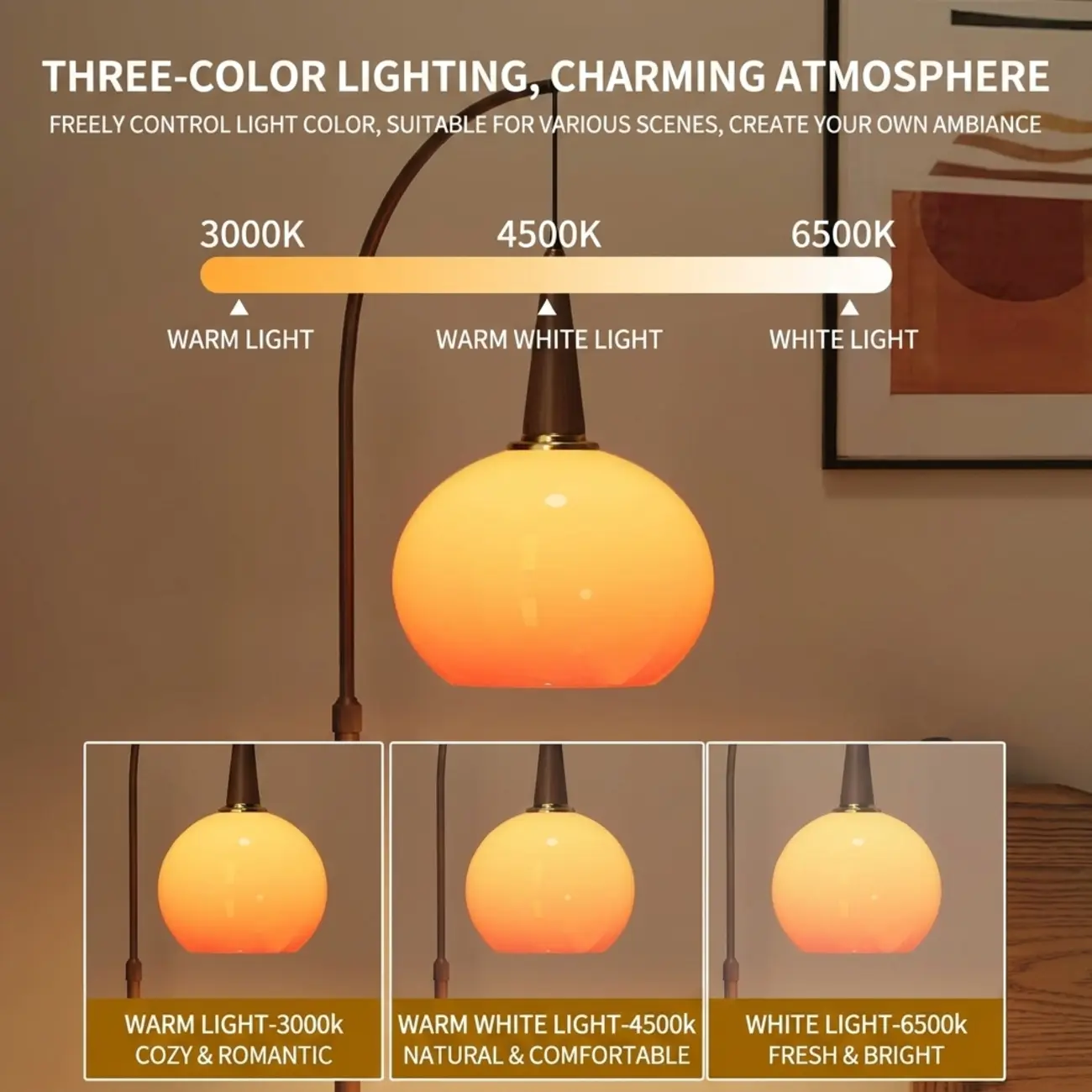 2-in-1 Mid-century Modern End Table Floor Lamp With 2 Drawers Image - 5 | homeyfad