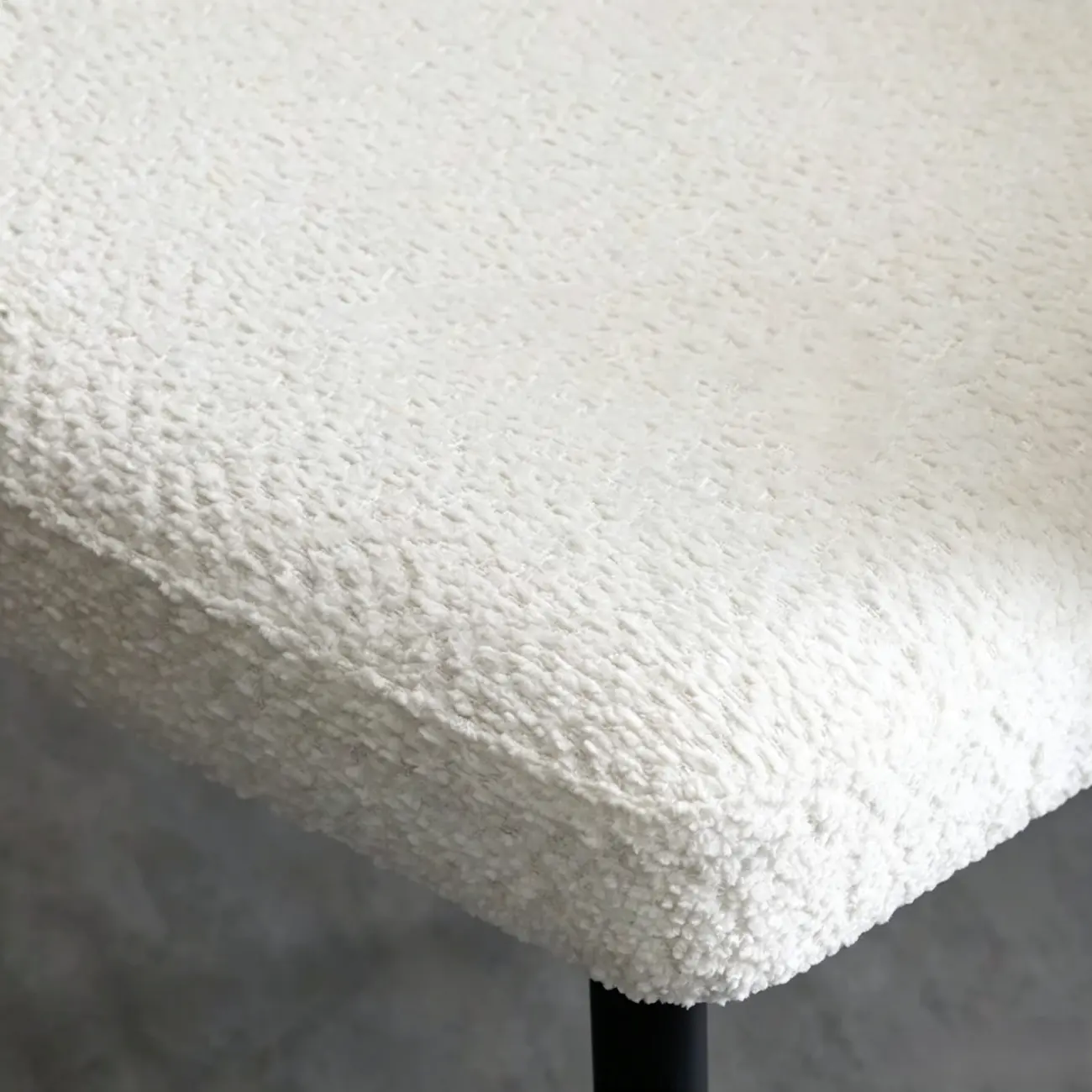 Modern Chenille Upholstered Curved Back Dining Chair Image - 14 | homeyfad