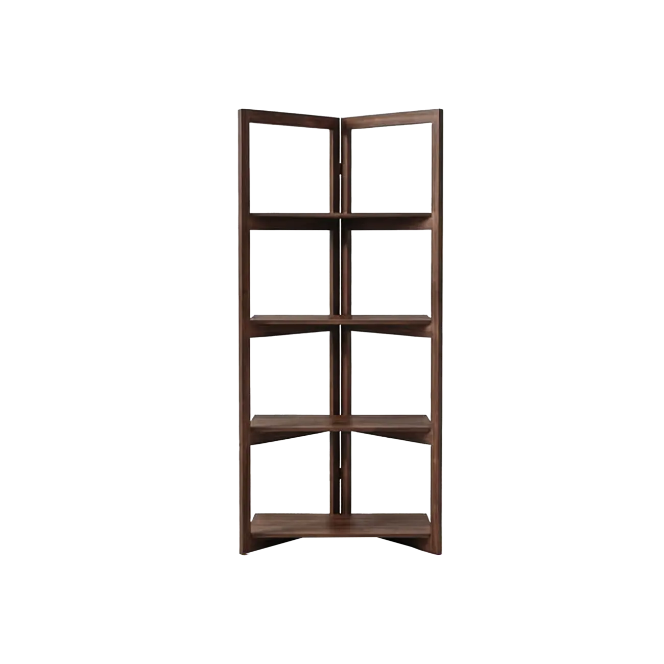Solid Wood Folding Open Shelf Room Divider Bookcase Image - 13 | homeyfad