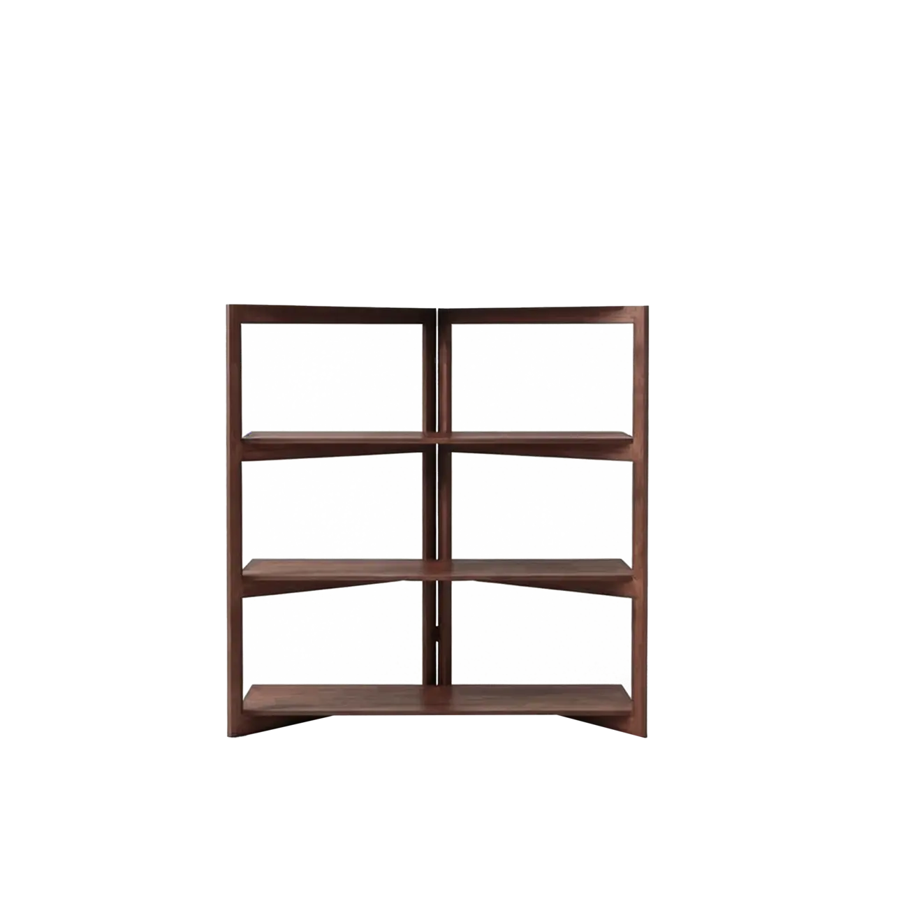 Solid Wood Folding Open Shelf Room Divider Bookcase Image - 12 | homeyfad