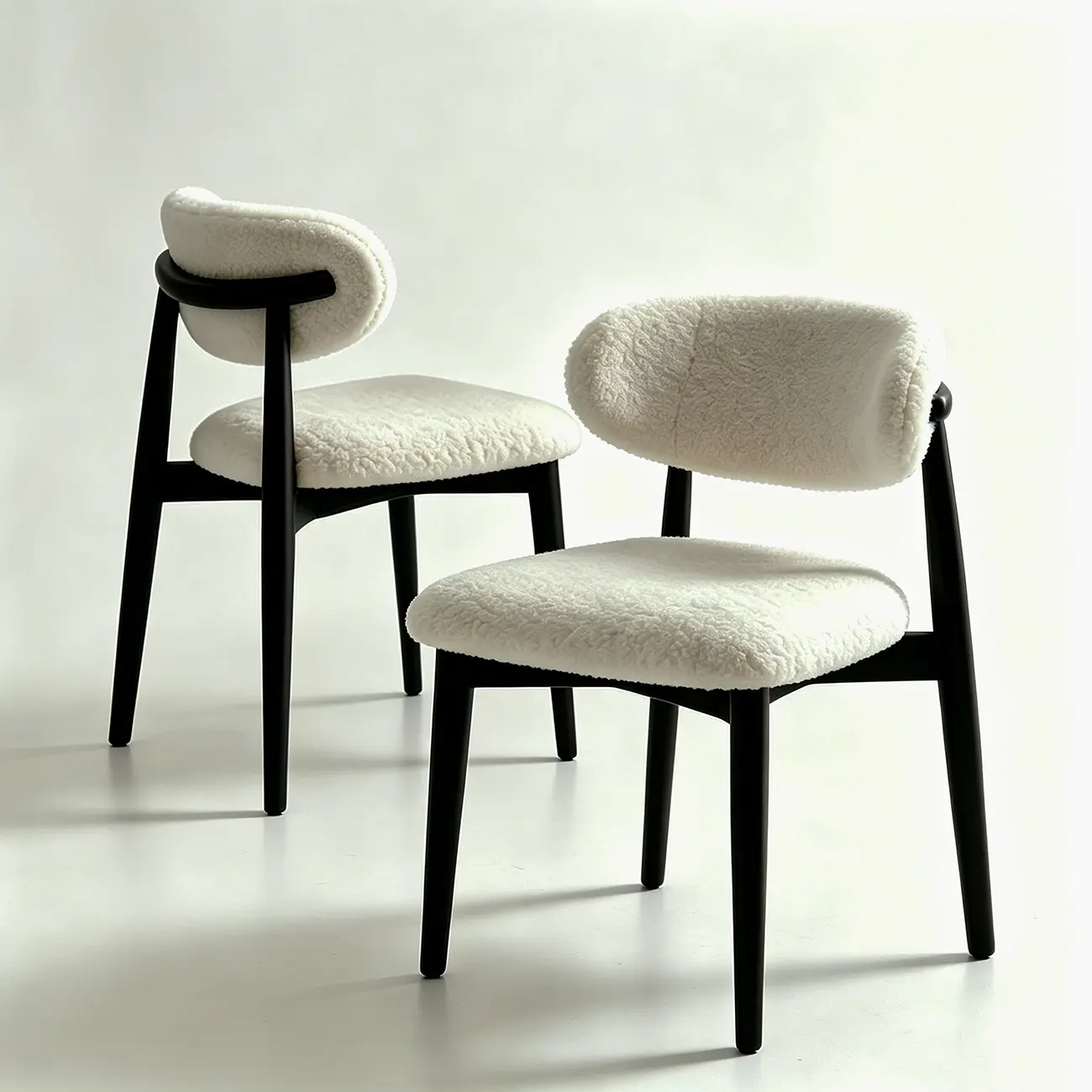 Vintage Chenille Low Back Armless Dining Chair Set of 2 Image - 12 | homeyfad