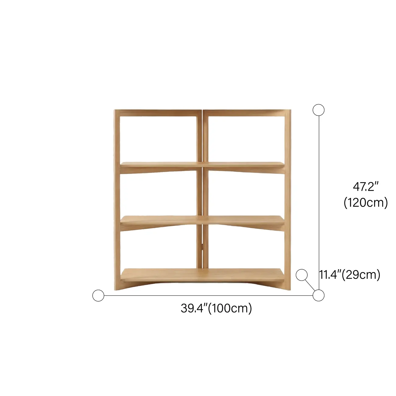 Solid Wood Folding Open Shelf Room Divider Bookcase #size | homeyfad