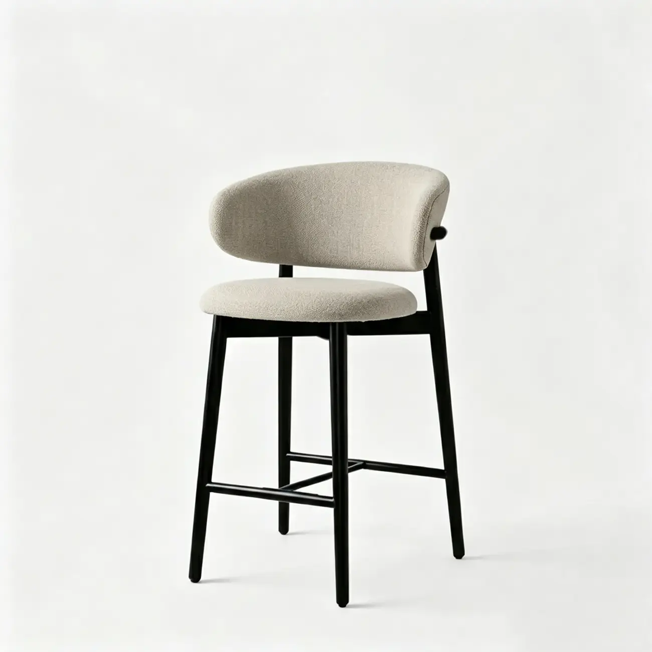 Modern Fabric Upholstered Counter Height Bar Stools Image - 14 | homeyfad