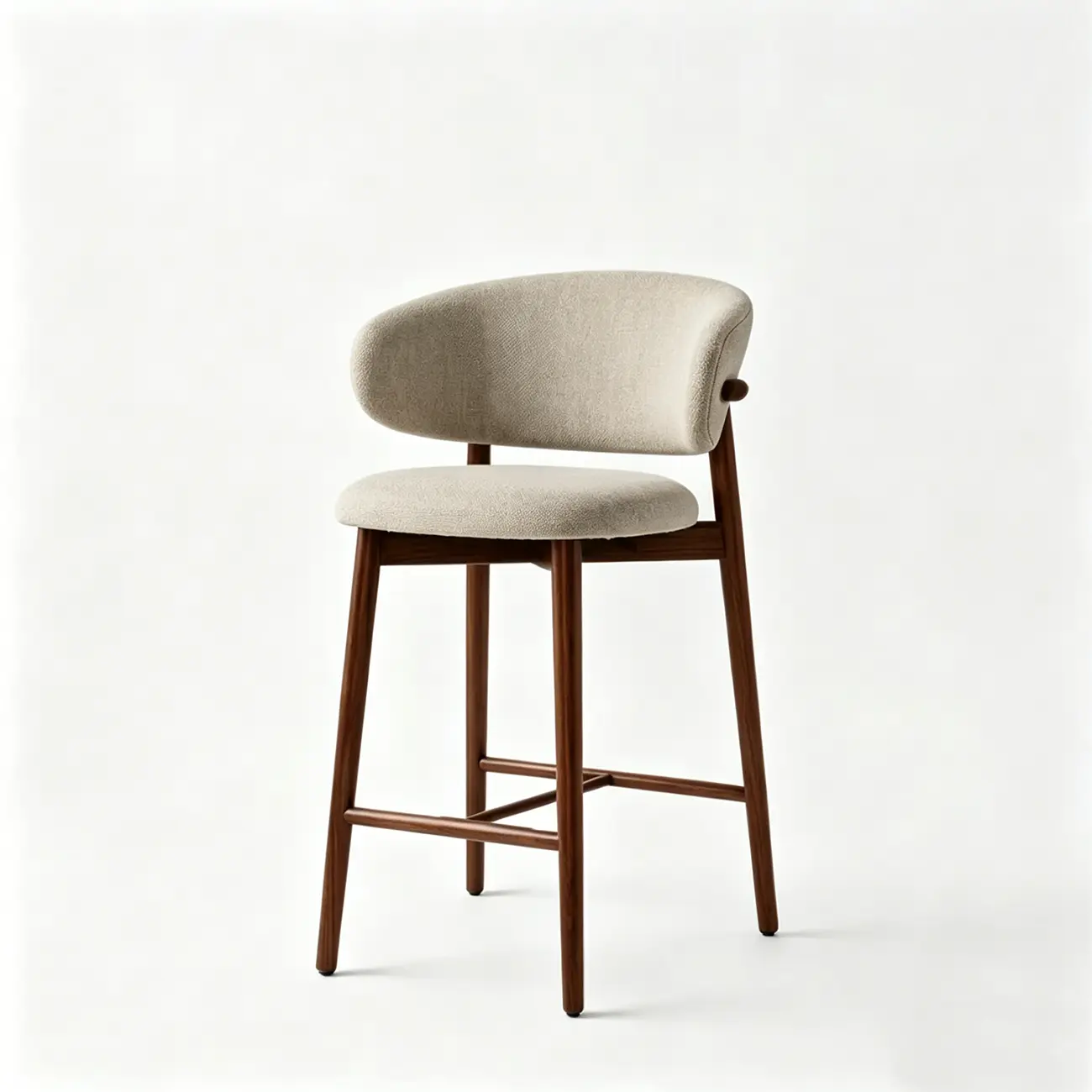 Modern Fabric Upholstered Counter Height Bar Stools Image - 15 | homeyfad