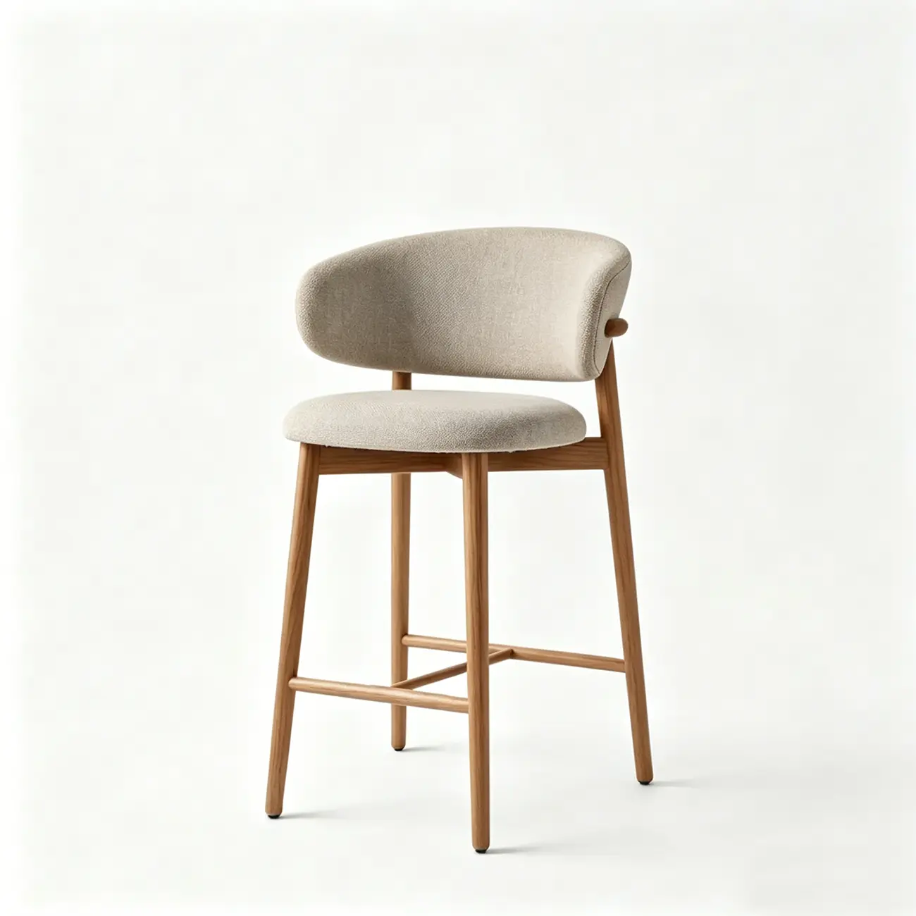 Modern Fabric Upholstered Counter Height Bar Stools Image - 16 | homeyfad