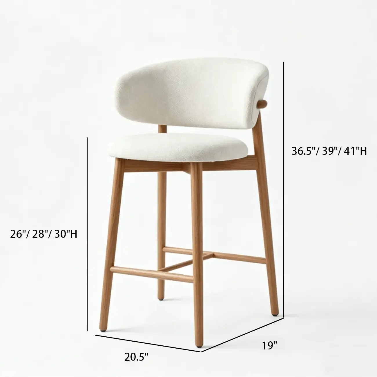 Modern Fabric Upholstered Counter Height Bar Stools #size | homeyfad