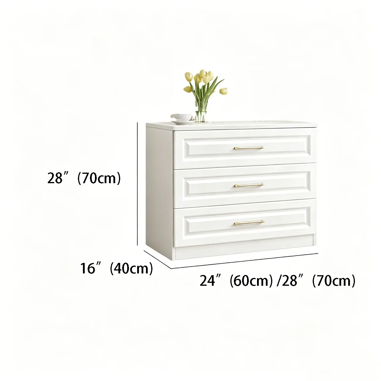 Modern Wood Gloss Surface Double Dresser for Bedroom #size | homeyfad