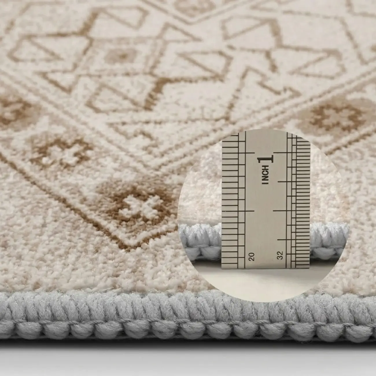 Modern Boho Faux Sherpa Machine Washable Rectangle Area Rug Image - 5 | homeyfad