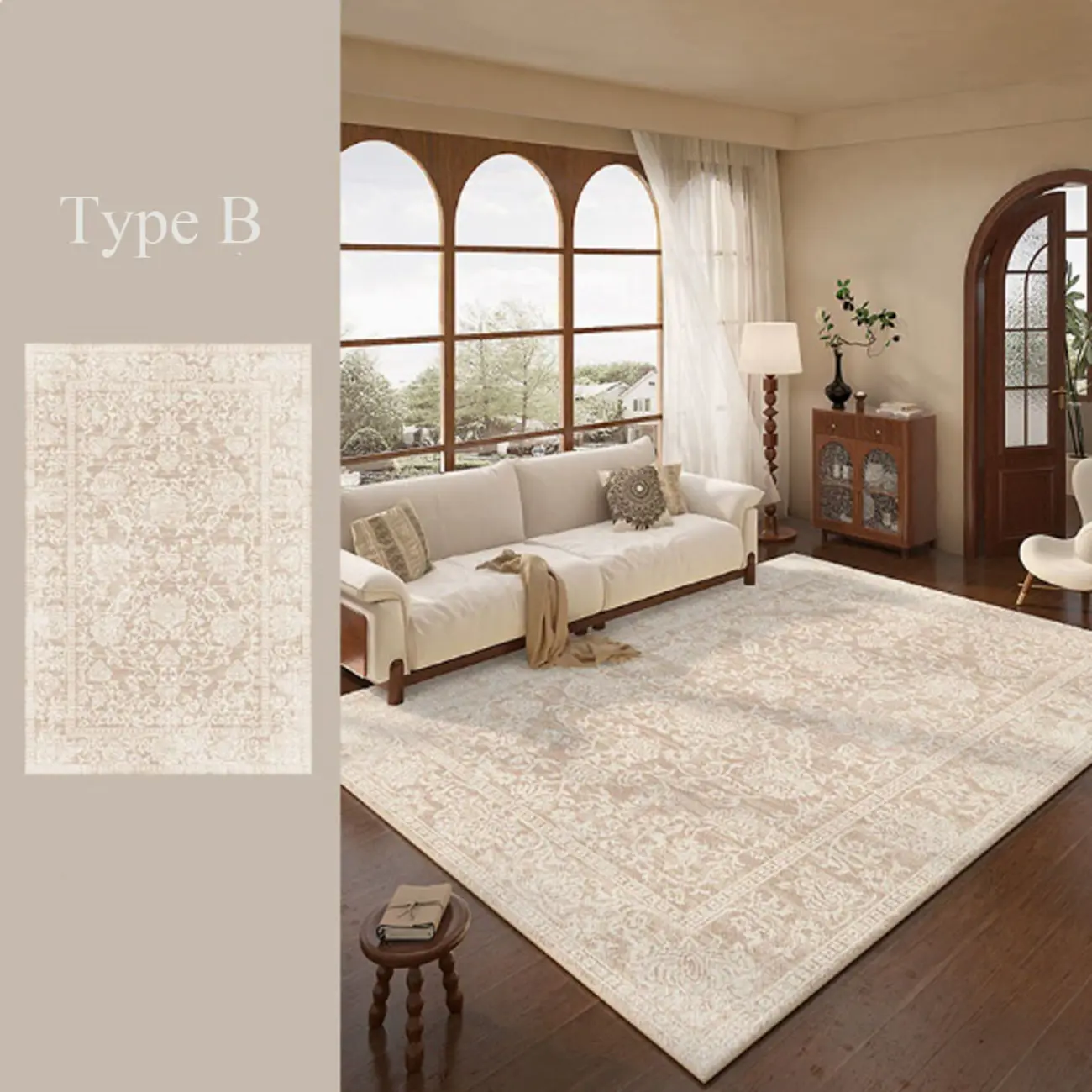 Modern Boho Faux Sherpa Machine Washable Rectangle Area Rug Image - 7 | homeyfad