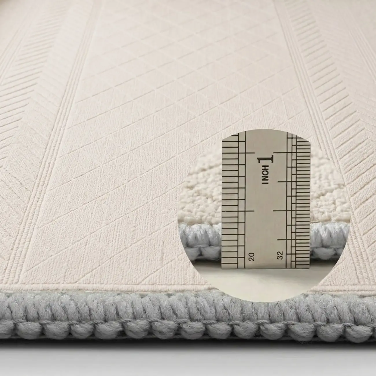 Minimalist Rectangle Skin-friendly Geometric Textured Area Rug Image - 6 | homeyfad
