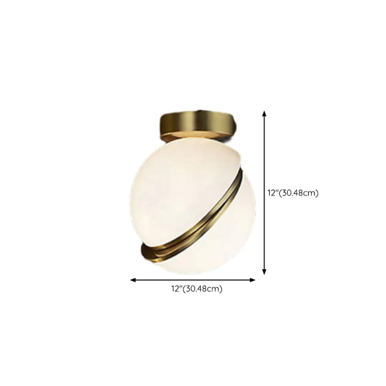 Stylish Mini Globe Acrylic Semi Flush Ceiling Light #size