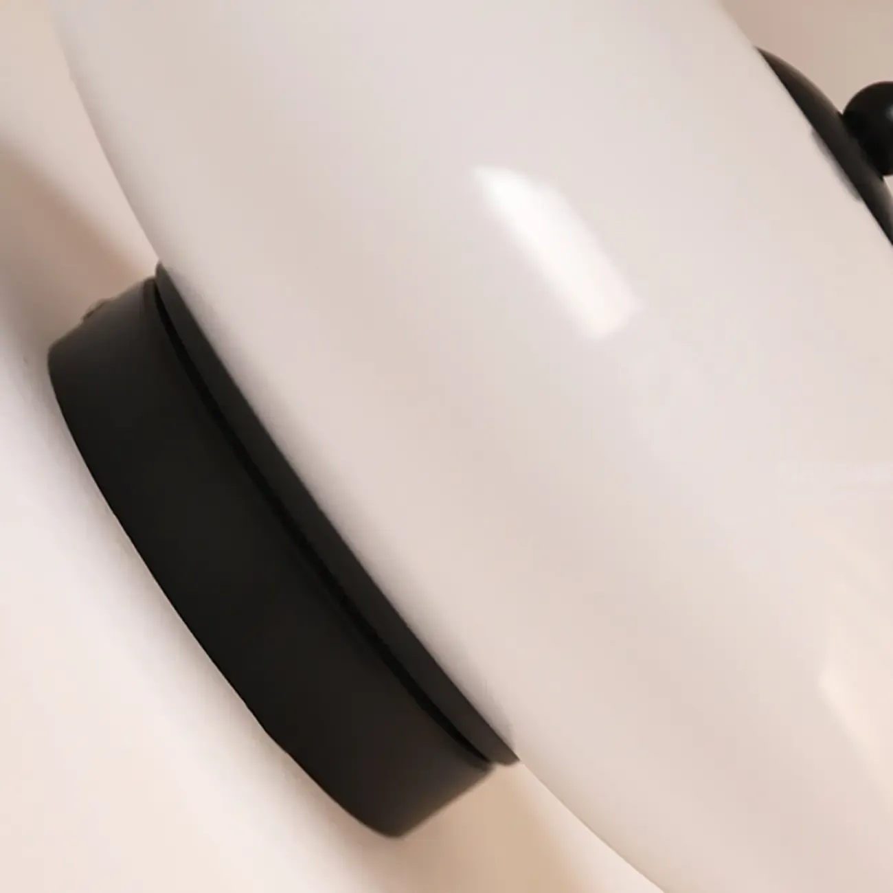 White Drum Glass Semi Flush Ceiling Light 3-Gear Dimming Image - 9