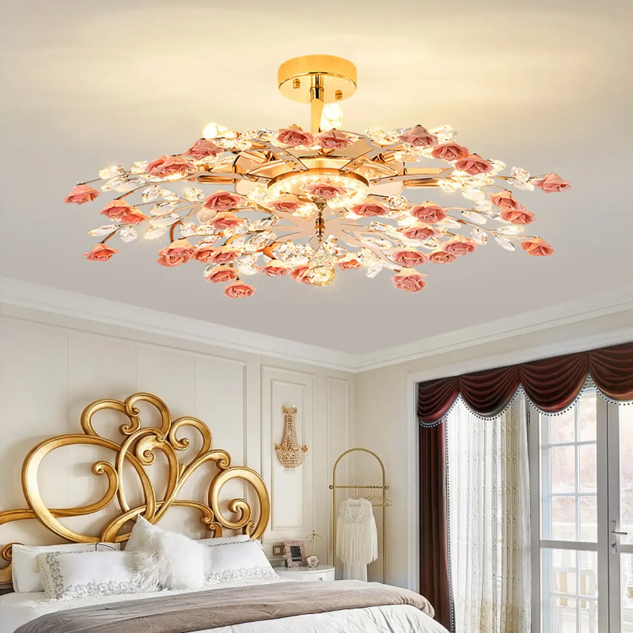 Modern Flower LED Flush Mount Ceiling Light for Bedroom | homeyfad
