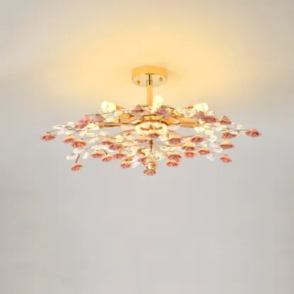 Modern Flower LED Flush Mount Ceiling Light for Bedroom
