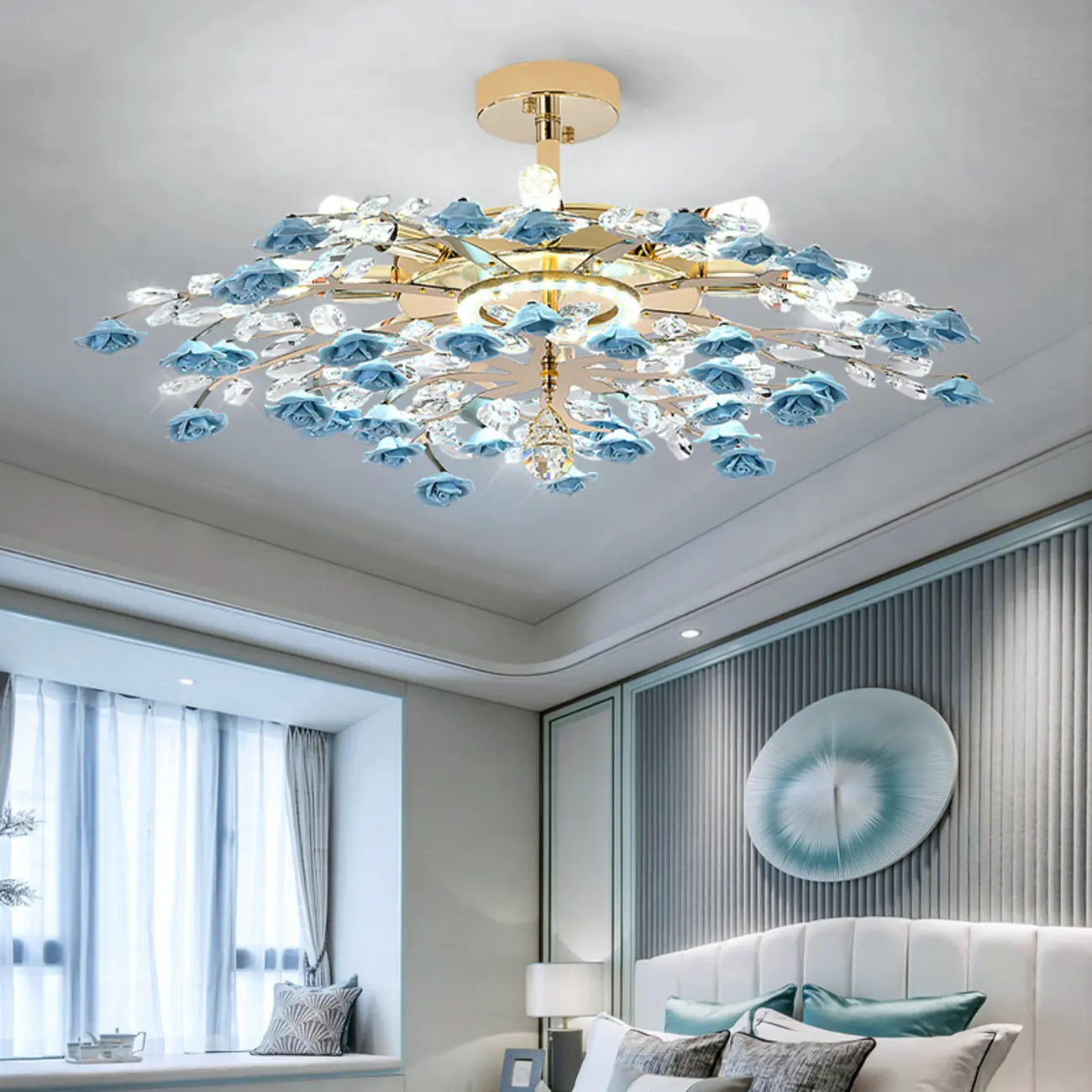 Modern Flower LED Flush Mount Ceiling Light for Bedroom | homeyfad