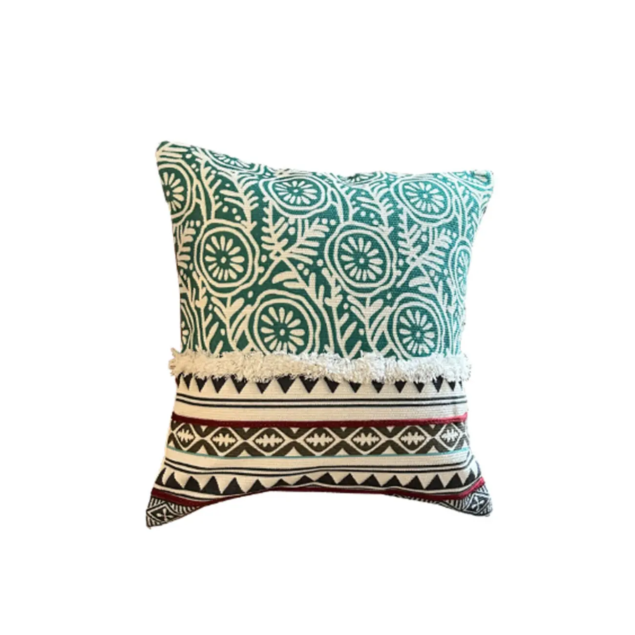 Bohemian Green 18 Inch Square Decorative Throw Pillow Image - 8 | homeyfad