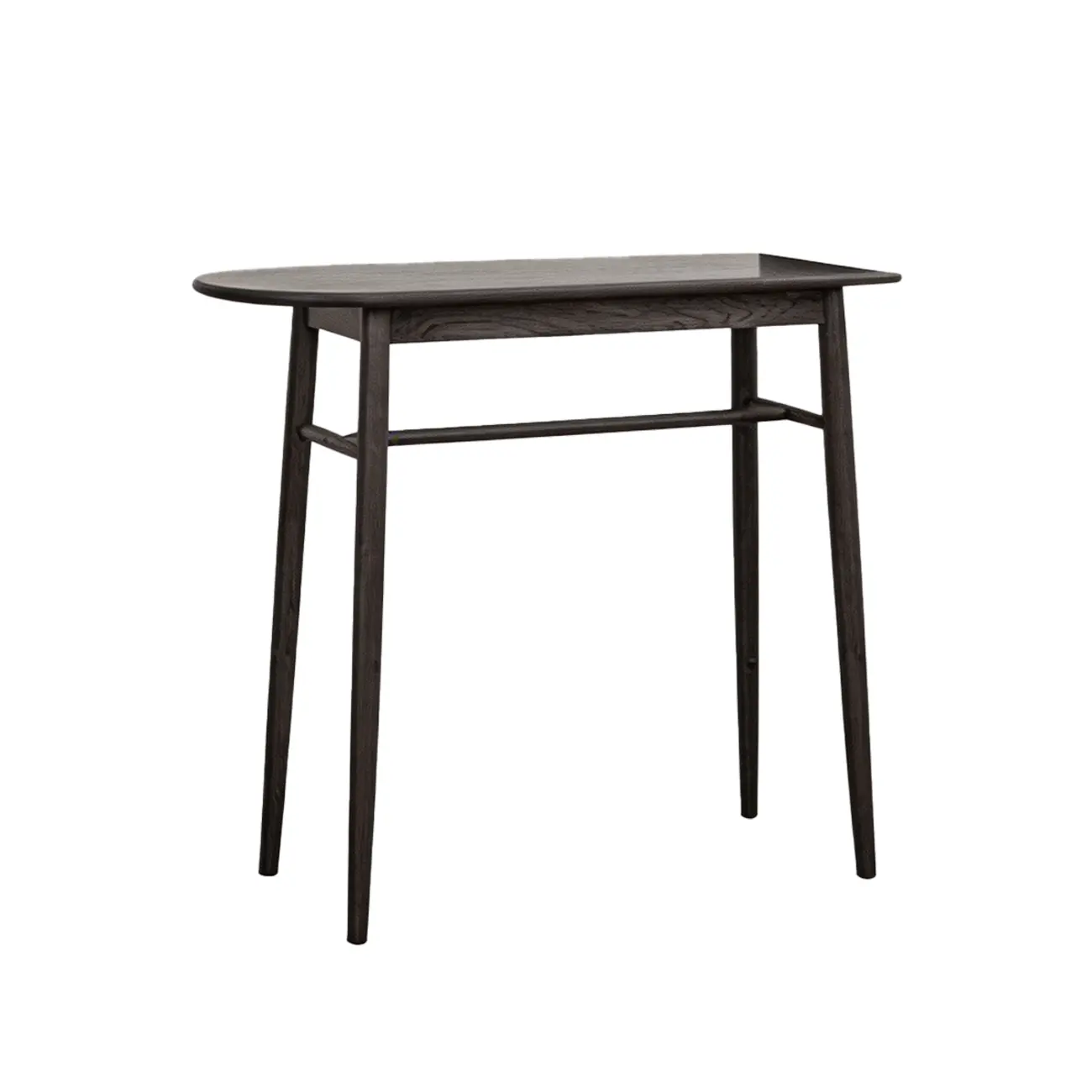 Mid-century Modern 43" Oval Solid Rubberwood Bar Table For Small Spaces Image - 13 | homeyfad