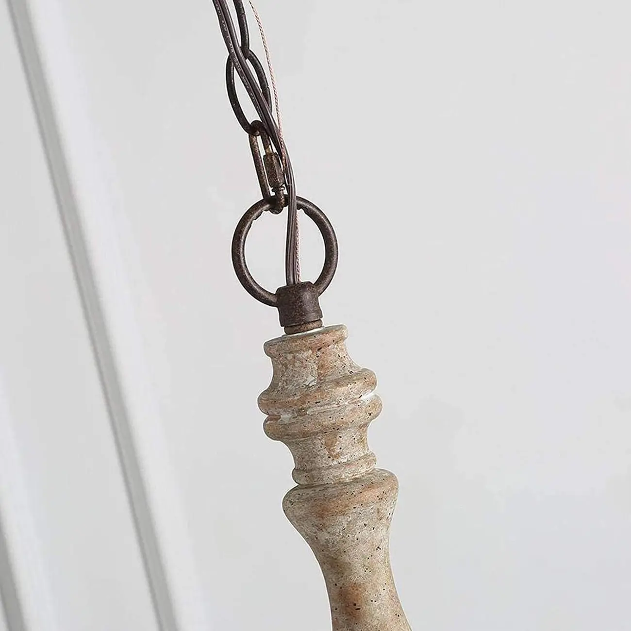 Farmhouse French Country 5-Light Distressed Wood Candle Chandelier Image - 4 | homeyfad