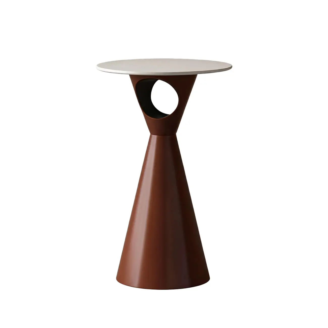 41.3" Modern Minimalist Round Metal Pedestal Bar Height Table Image - 14 | homeyfad