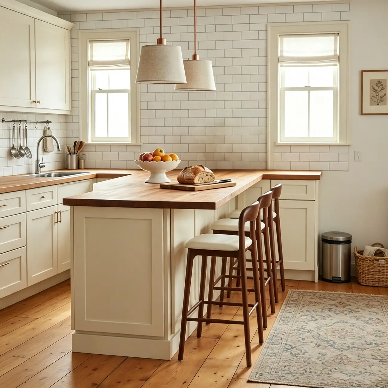 Counter Height Upholstered Armless Solid Wood Bar Stools Image - 5 | homeyfad