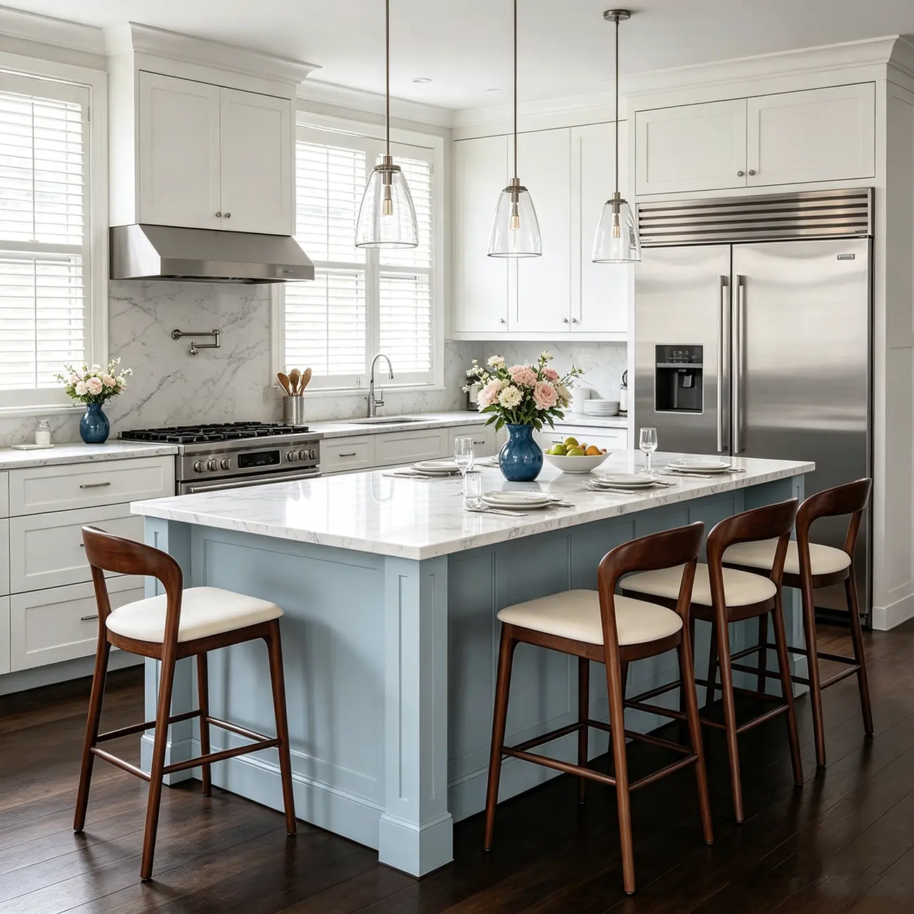 Counter Height Upholstered Armless Solid Wood Bar Stools Image - 4 | homeyfad