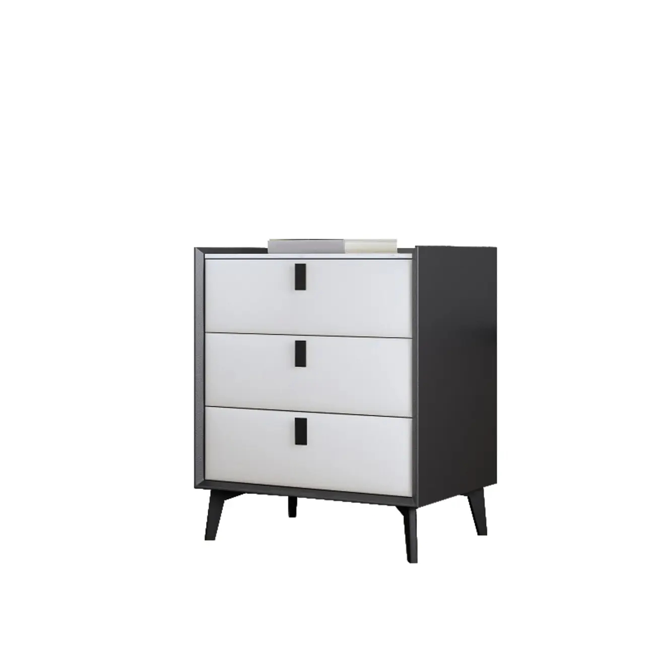 3 Tiers Modern Stone Top Leather Drawers Nightstand Image - 17 | homeyfad
