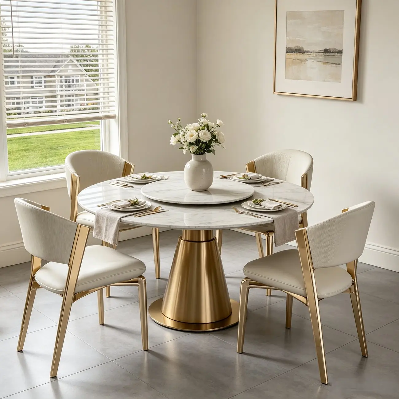 Glam Modern Low Back Faux Leather Dining Chair Image - 6 | homeyfad