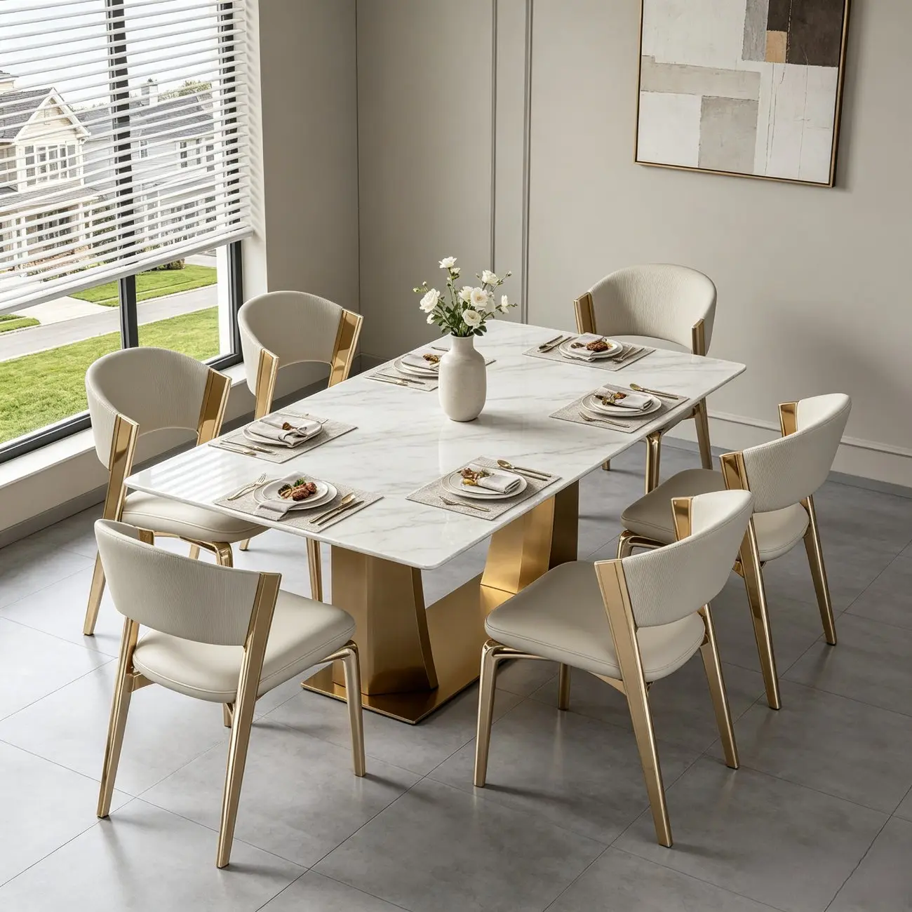 Glam Modern Low Back Faux Leather Dining Chair Image - 7 | homeyfad
