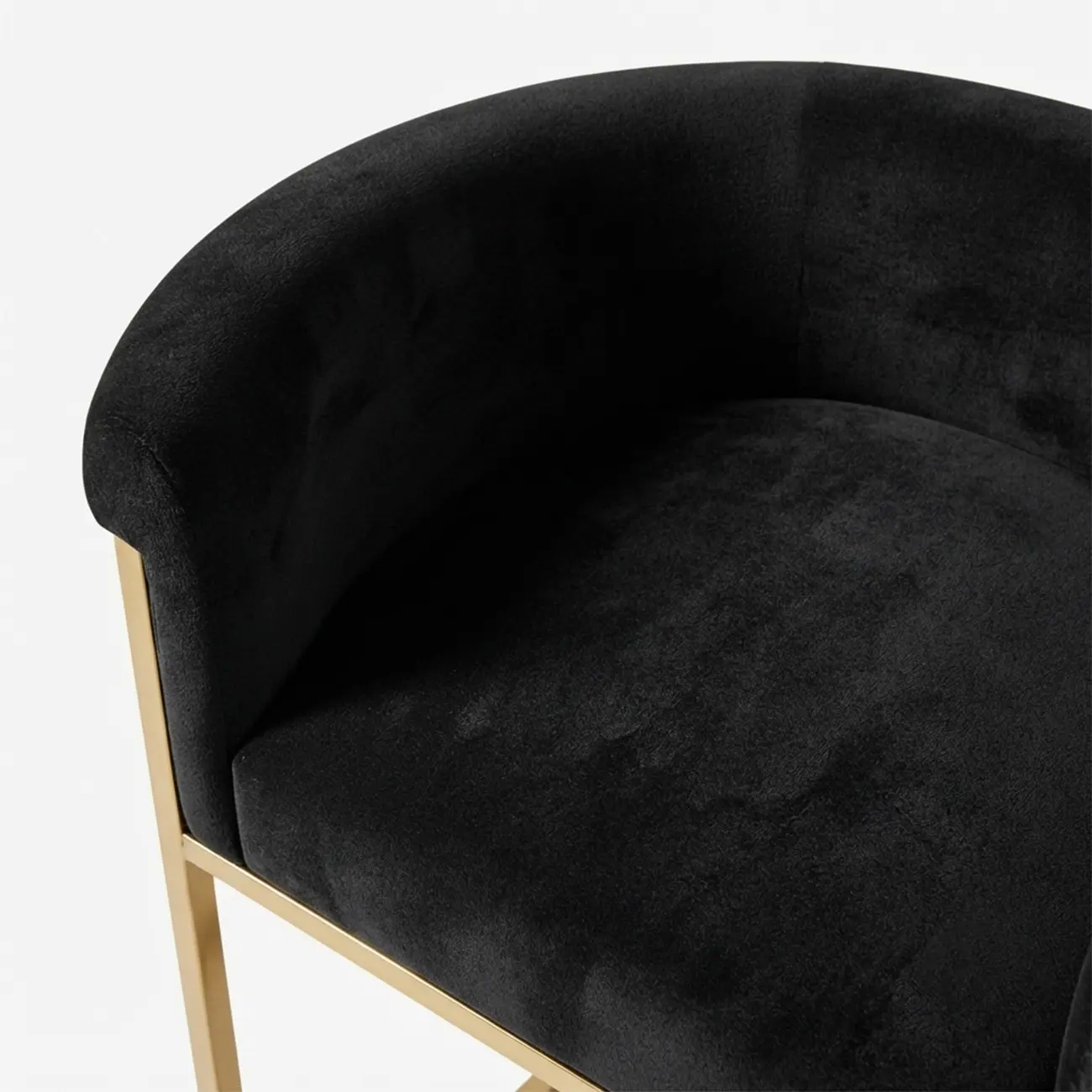 Glam Gold Sled Velvet Upholstered Bar Stool Image - 10 | homeyfad