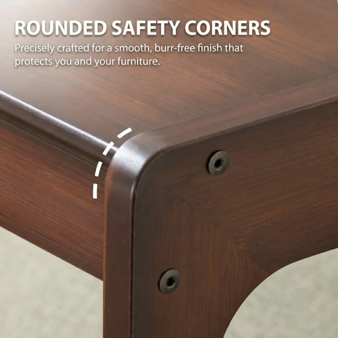 Modern Rolling Bamboo C-Shaped Side Table with Drawer Image - 8 | homeyfad
