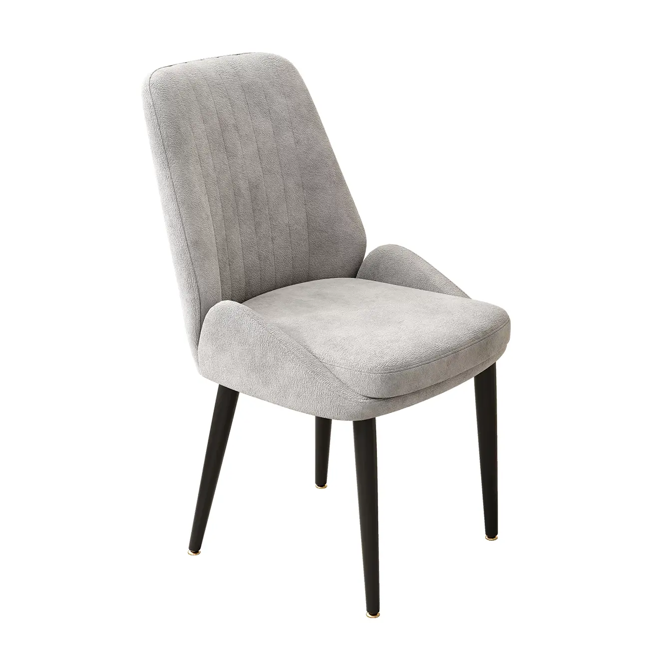 Contemporary Mid-back Chenille Fabric Upholstered Dining Chairs Image - 16 | homeyfad