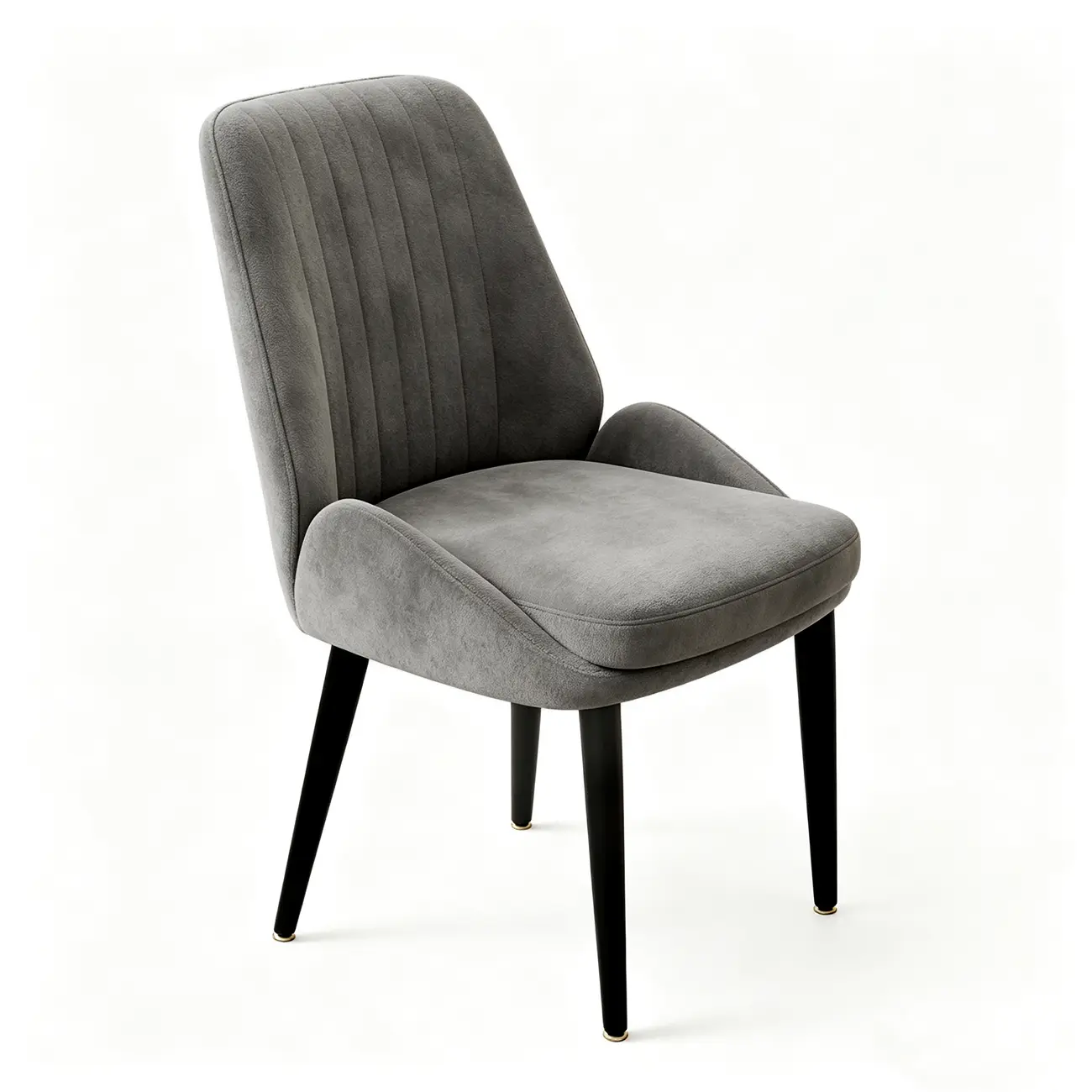 Contemporary Mid-back Chenille Fabric Upholstered Dining Chairs Image - 18 | homeyfad
