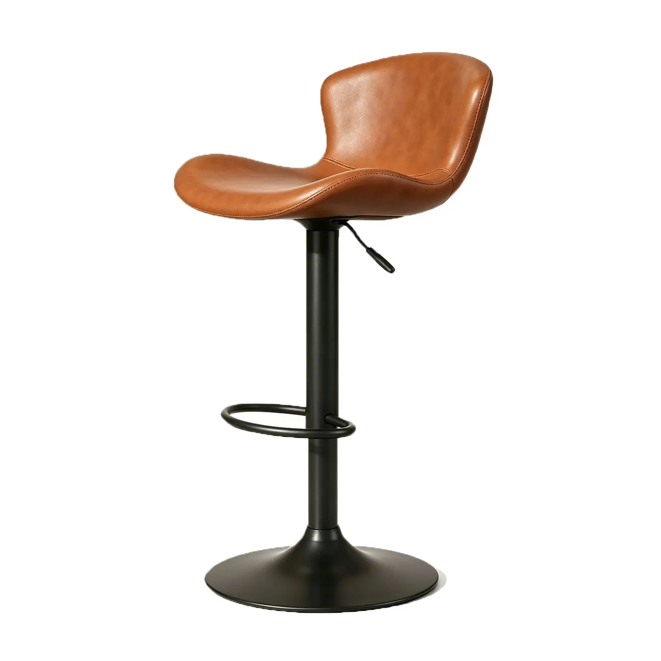 Industrial Waterproof Pu Leather Adjustable Swivel Bar Stool Image - 18 | homeyfad
