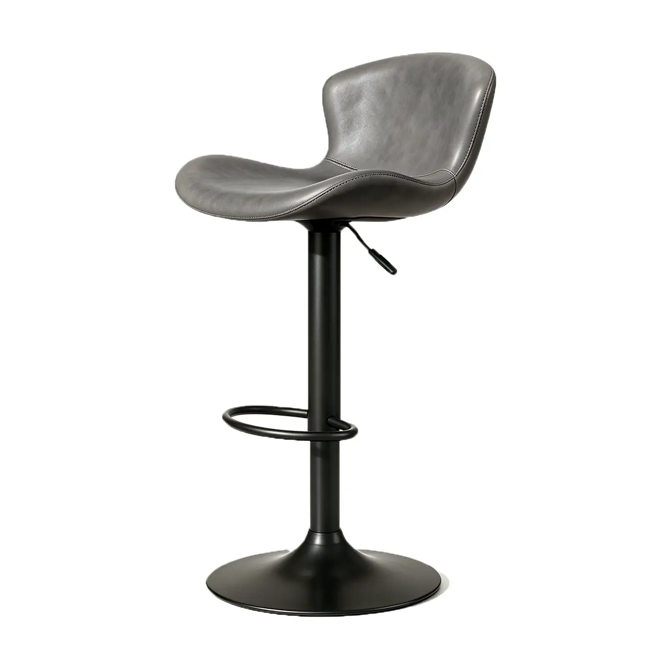 Industrial Waterproof Pu Leather Adjustable Swivel Bar Stool Image - 20 | homeyfad