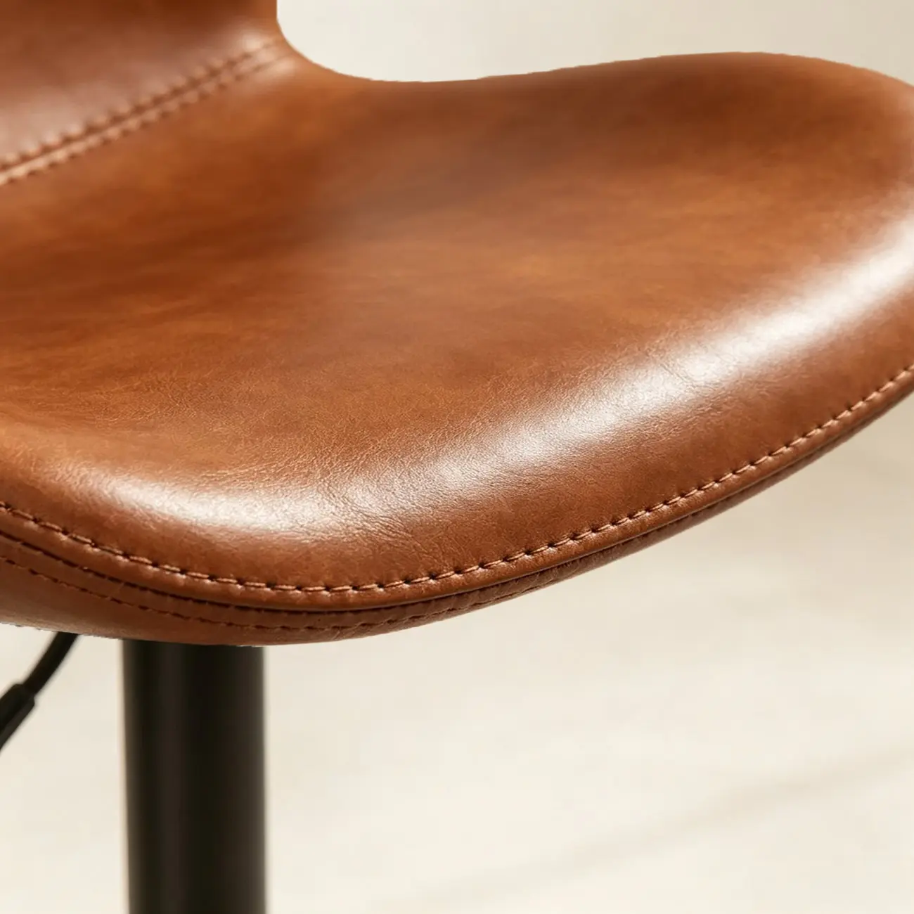 Industrial Waterproof Pu Leather Adjustable Swivel Bar Stool Image - 6 | homeyfad