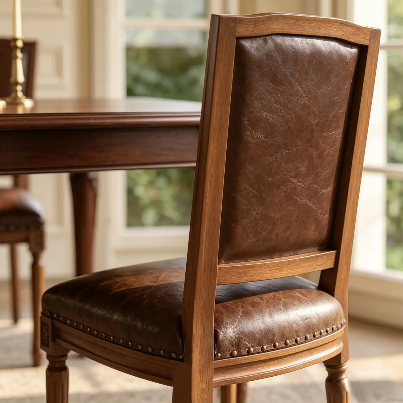Mid Century Modern Solid Back Armless Wooden Dining Chairs Image - 8 | homeyfad