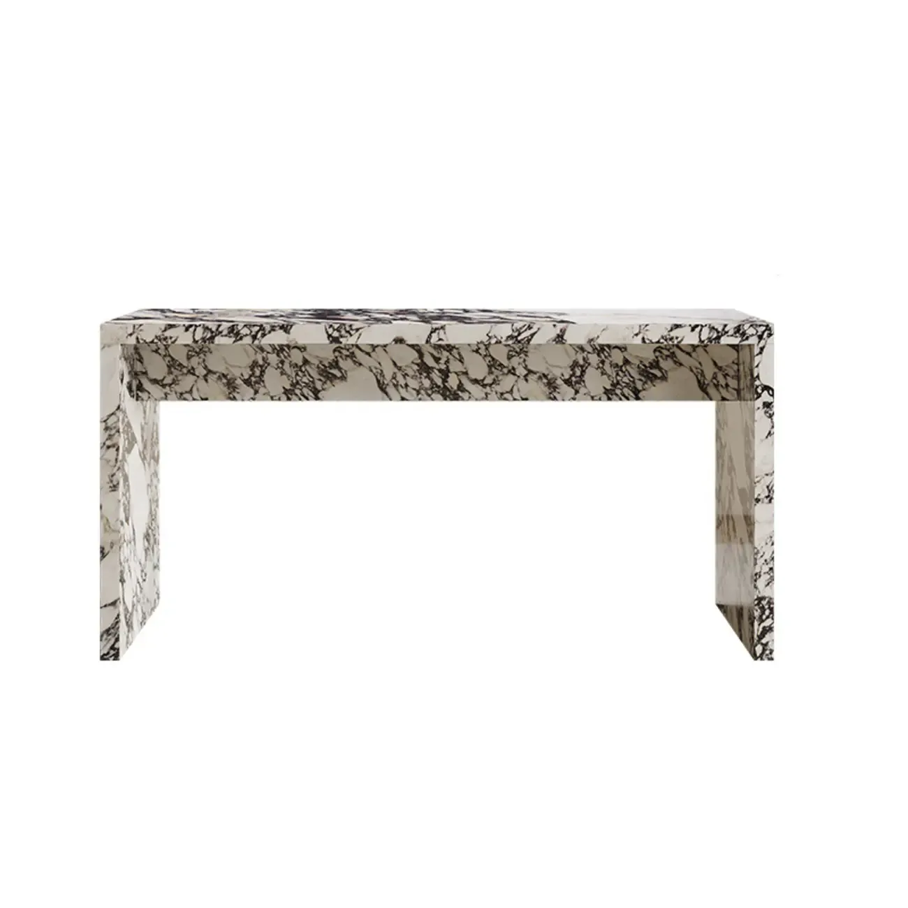 Minimalist White Terrazzo Marble Bar Tables for Kitchen Image - 2