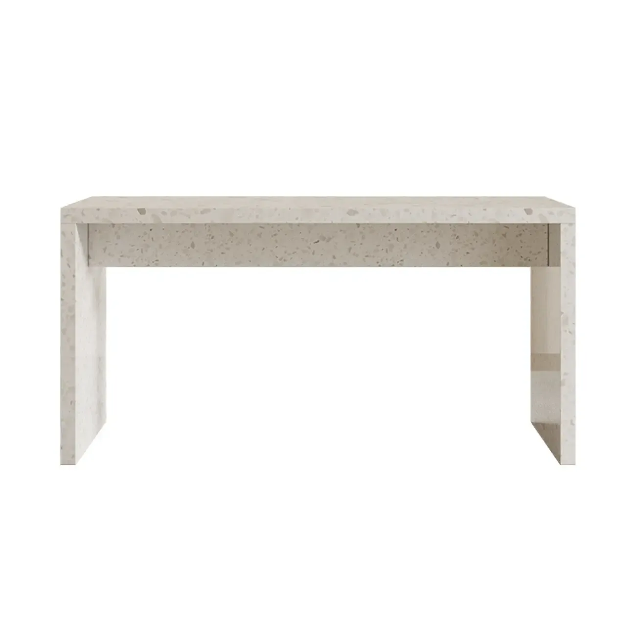 Minimalist White Terrazzo Marble Bar Tables for Kitchen Image - 6