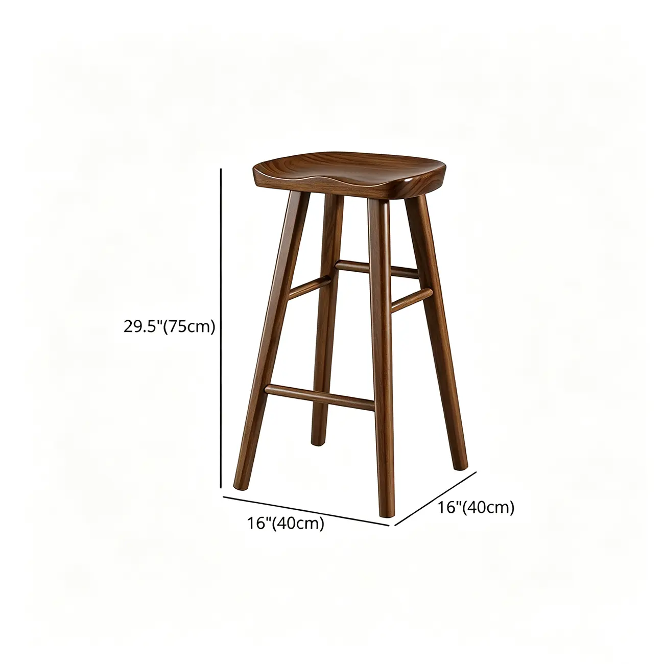 Rustic Saddle Backless Bar Stool Counter Height Image - 10 | homeyfad