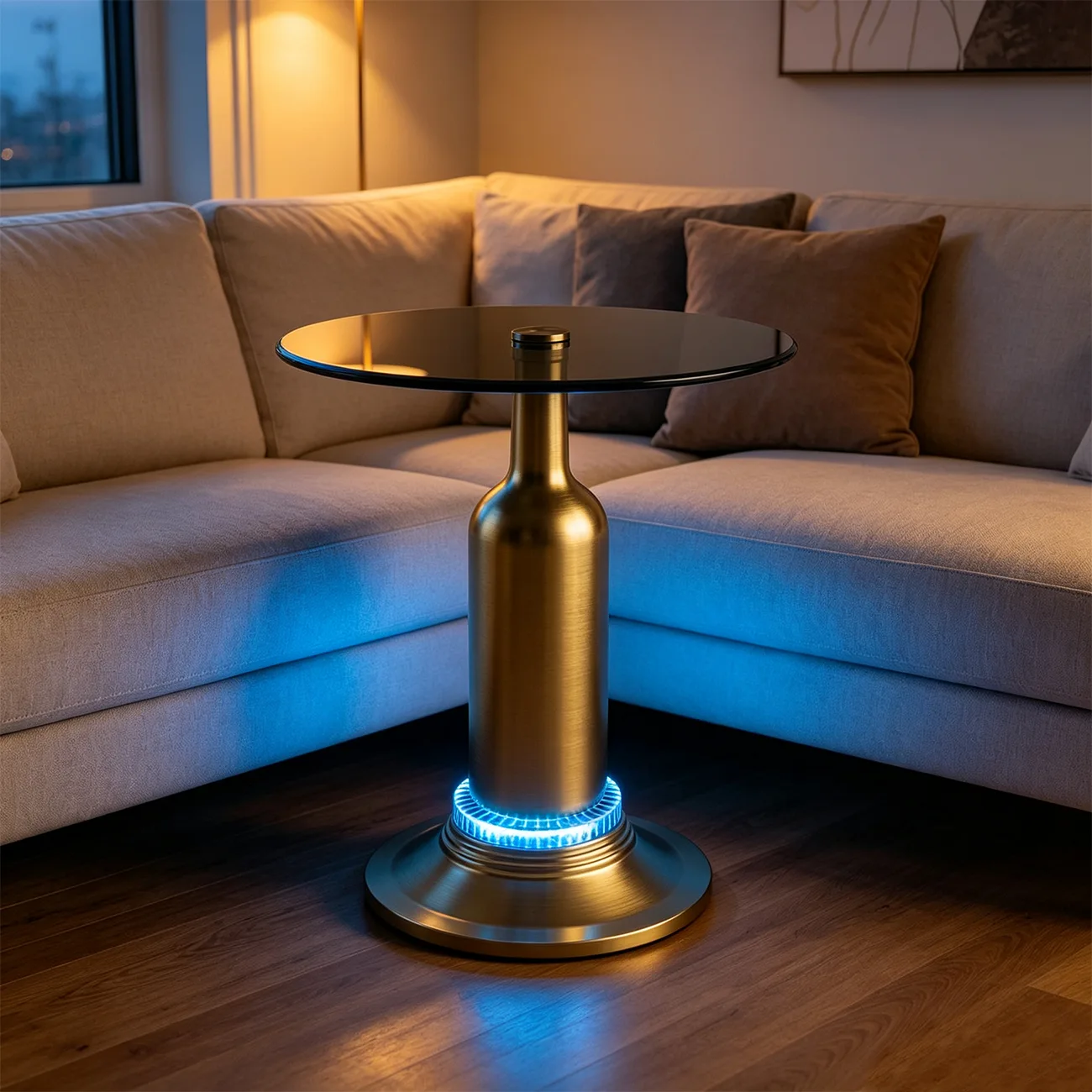 Modern Smart LED Side Table with Built-in Bluetooth Speaker Image - 2 | homeyfad