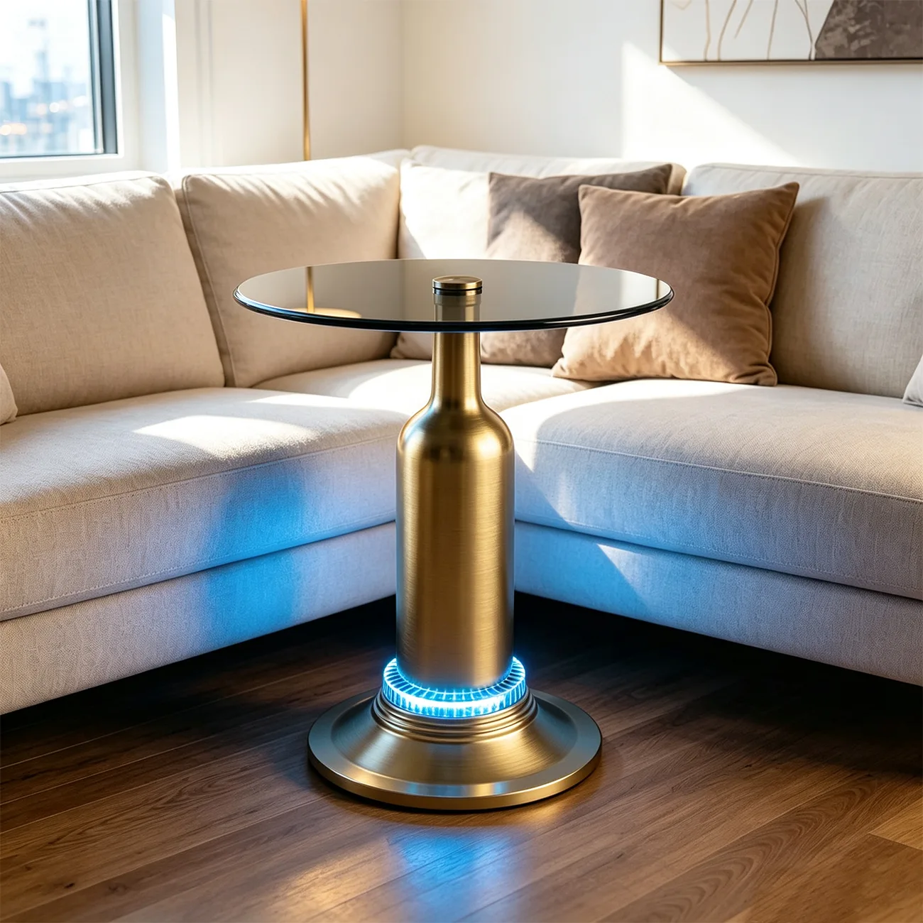Modern Smart LED Side Table with Built-in Bluetooth Speaker Image - 7 | homeyfad