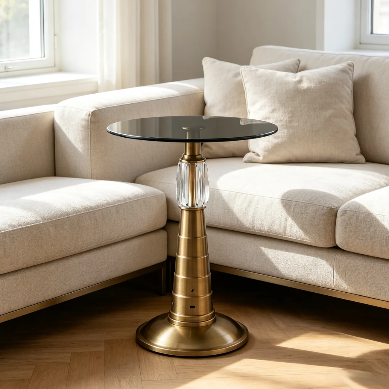 Modern Smart LED Side Table with Built-in Bluetooth Speaker Image - 6 | homeyfad