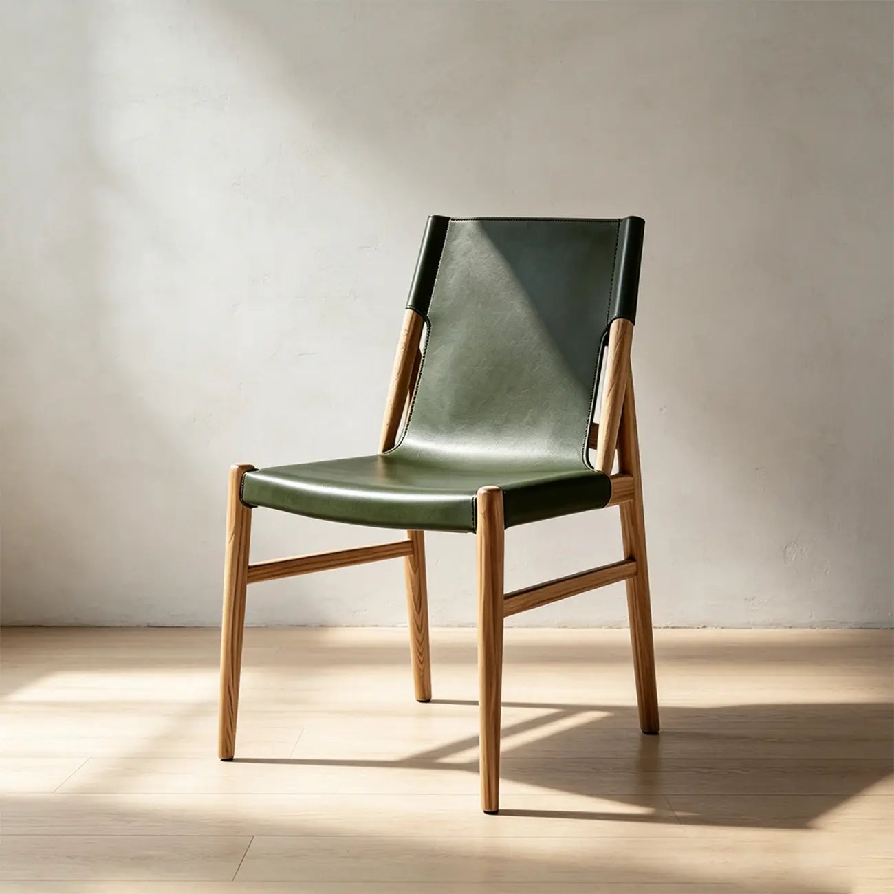 Mid-century Modern Saddle Leather Dining Chairs Carbon Steel Frame Image - 14 | homeyfad