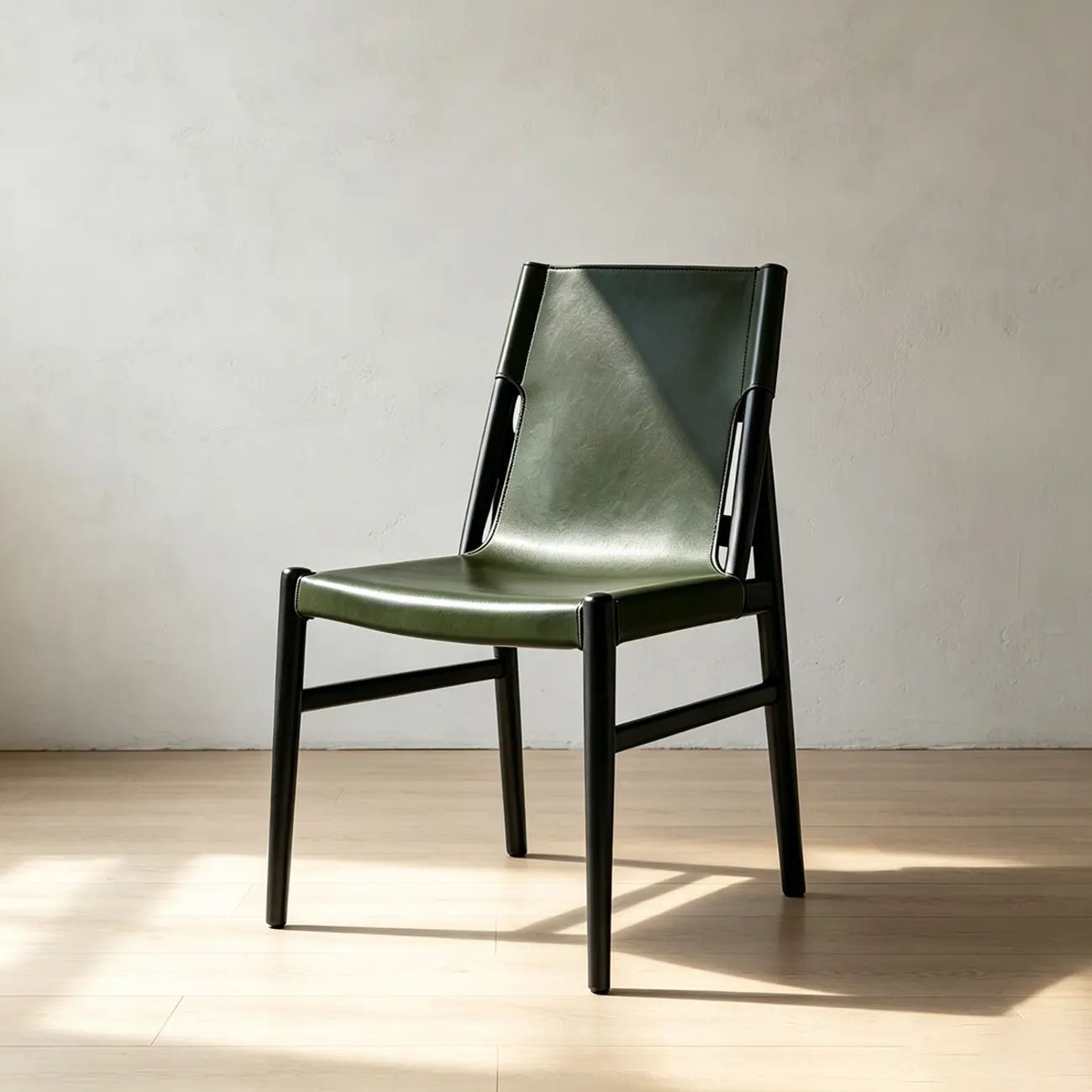 Mid-century Modern Saddle Leather Dining Chairs Carbon Steel Frame Image - 15 | homeyfad