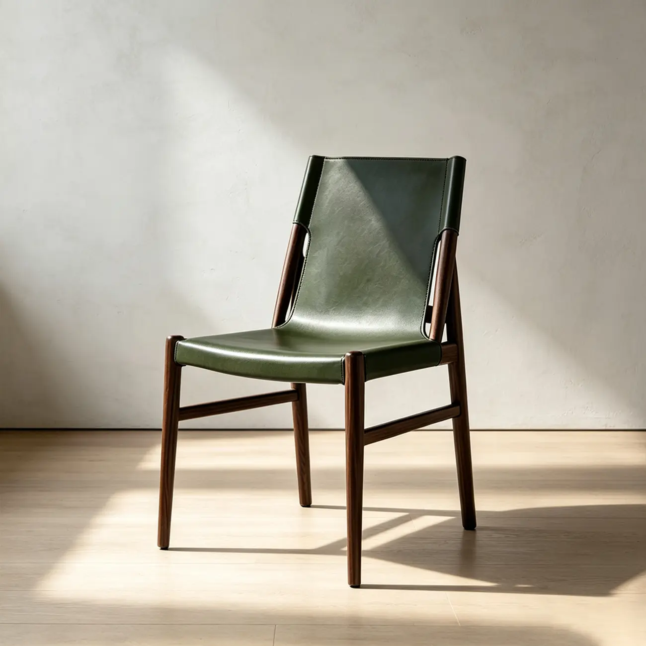 Mid-century Modern Saddle Leather Dining Chairs Carbon Steel Frame Image - 16 | homeyfad
