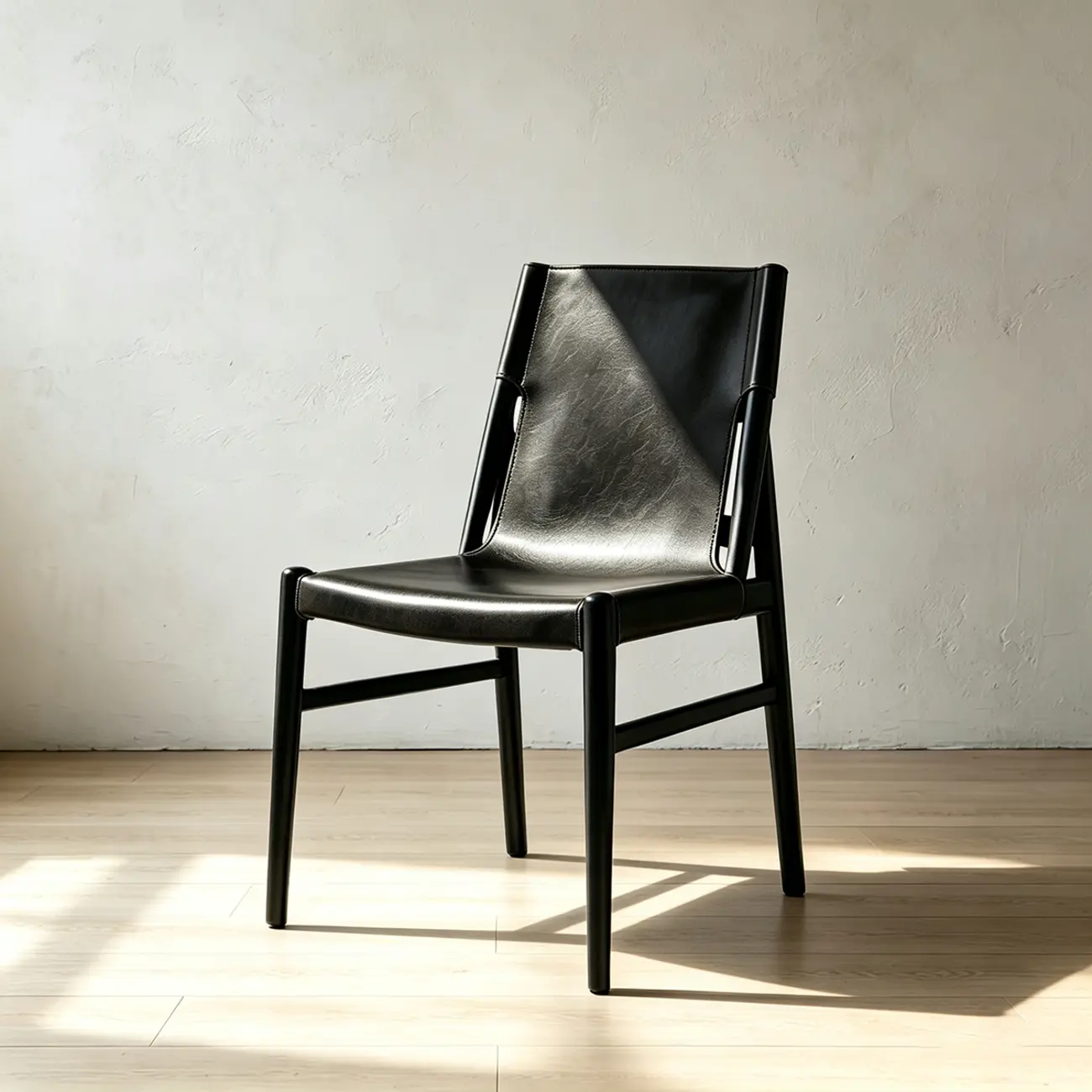 Mid-century Modern Saddle Leather Dining Chairs Carbon Steel Frame Image - 21 | homeyfad
